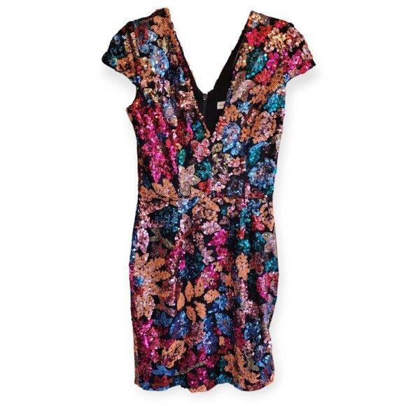 Dress The Population Allison Sequin Cocktail Midi Dress NWT XS Holiday Party - Picture 2 of 13